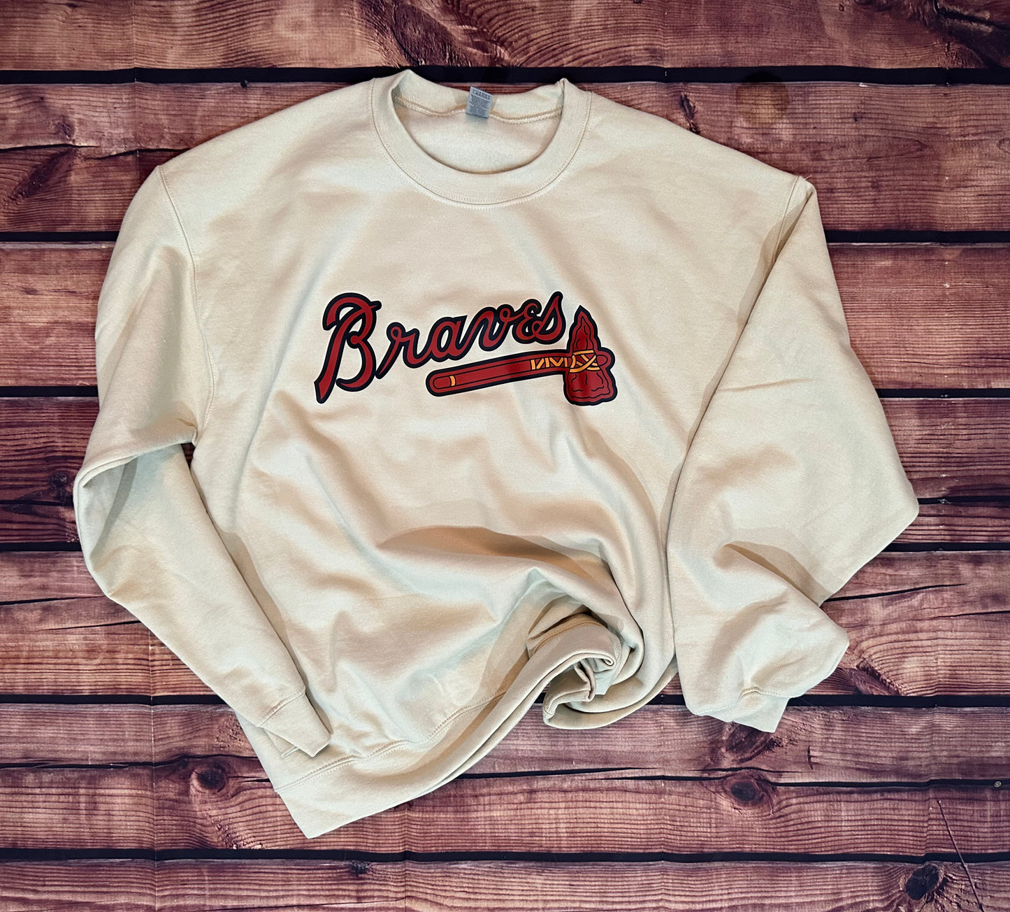 Vintage Atlanta Brave Crewneck Sweatshirt / T-shirt, Braves EST